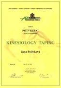 Potvrzení Kinesiology taping Jana Polívková 2014